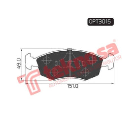 Brake Pad Toyota Hiace 92 07 ( Front ) (SET LH & RH Wheel) Brake Pads Optima