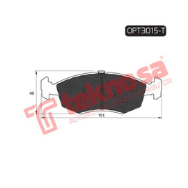 Brake Pad Toyota Hiace 92 07 ( Front ) (SET LH & RH Wheel) Brake Pads Optima