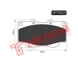 Brake Pad Toyota Hilux 05 ( Front ) (SET LH & RH Wheel) Brake Pads Optima