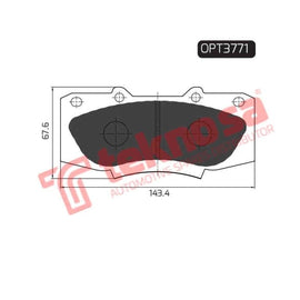 Brake Pad Toyota Hilux 09 ( Front ) (SET LH & RH Wheel) Brake Pads Optima
