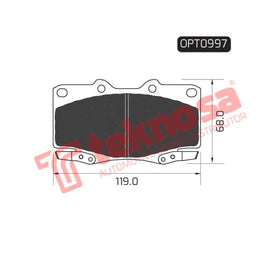 Brake Pad Toyota Hilux 98 05 ( Front ) (SET LH & RH Wheel) Brake Pads Optima