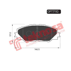 Brake Pad Toyota Hilux [Gd 6] 16 ( Front ) (SET LH & RH Wheel) Brake Pads Optima
