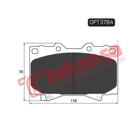 Brake Pad Toyota Land Cruiser 92 ( Front ) (SET LH & RH Wheel) Brake Pads Optima