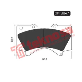 Brake Pad Toyota Landcruiser 08 ( Front ) (SET LH & RH Wheel) Brake Pads Optima