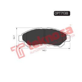 Brake Pad Toyota Rush 18 ( Front ) (SET LH & RH Wheel) Brake Pads OPTIMA