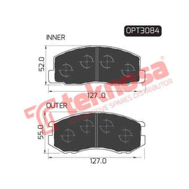 Brake Pad Toyota Venture 91 00 ( Front ) (SET LH & RH Wheel) Brake Pads Optima