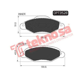 Brake Pad Toyota Yaris 06 ( Front ) (SET LH & RH Wheel) Brake Pads OPTIMA