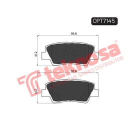 Brake Pad Toyota Yaris 06 ( R ) (SET LH & RH Wheel) Brake Pads Optima