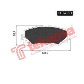 Brake Pad Toyota Yaris 10 (F) (SET LH & RH Wheel) Brake Pads Optima