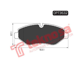 Brake Pad Volkswagen Crafter 06 ( Front ) (SET LH & RH Wheel) Brake Pads Optima