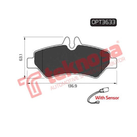 Brake Pad Volkswagen Crafter 06 ( R ) W Sensor (SET LH & RH Wheel) Brake Pads Optima