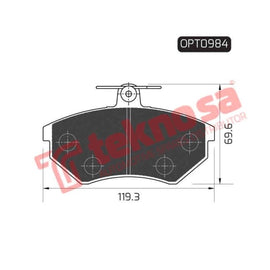 Brake Pad Volkswagen Golf [2] 2.0 Gti 90 92 ( Front ) (SET LH & RH Wheel) Brake Pads Optima