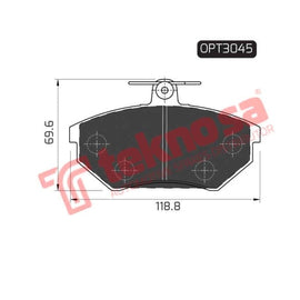 Brake Pad Volkswagen Golf 2.0I Gti 92 00 ( Front ) (SET LH & RH Wheel) Brake Pads Optima