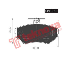 Brake Pad Volkswagen Golf [3] 93 99 ( Front ) (SET LH & RH Wheel) Brake Pads OPTIMA