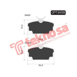 Brake Pad Volkswagen Kombi T5 04 ( R ) (SET LH & RH Wheel) Brake Pads Optima