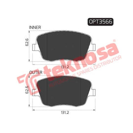 Brake Pad Volkswagen Polo 05 09 ( Front ) (SET LH & RH Wheel) Brake Pads Optima