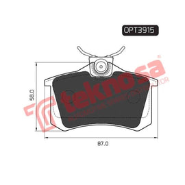Brake Pad Volkswagen Sharan 00 ( R ) (SET LH & RH Wheel) Brake Pads Optima