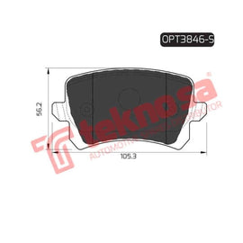 Brake Pad Volkswagen Tiguan 07 ( R ) W Shim (SET LH & RH Wheel) Brake Pads Optima