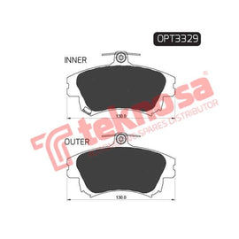 Brake Pad Volvo V40 97 ( Front ) (SET LH & RH Wheel) Brake Pads Optima