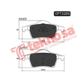 Brake Pad Volvo V40 98 ( R ) (SET LH & RH Wheel) Brake Pads Optima