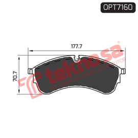 Brake Pad Vw Crafter 16 ( Front ) (SET LH & RH Wheel) Brake Pads Optima