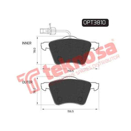Brake Pad Vw Sharan 03 ( Front ) (SET LH & RH Wheel) Brake Pads Optima