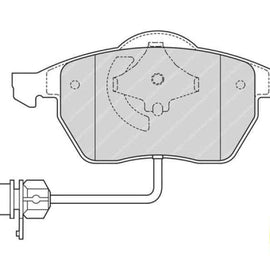 Brake Pads Front Audi A1 (11 ) A4 (97 ) A6 (03 ) Vw Passat (98 ) Sharan (02 06) (FERODO FDB1323) (SET LH & RH Wheel) Brake Pads FERODO
