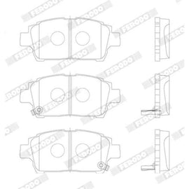 Brake Pads Front Chana Maxi (08 ) Geely Mk (10 ) Gwm M4 (14 ) Haval H1 (17 ) Toyota Mrz (01 ) Prius (00 10) (FERODO FDB1392) (SET LH & RH Wheel) Brake Pads FERODO
