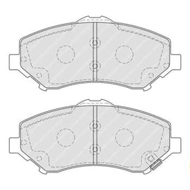 Brake Pads Front Chrysler Grand Voyager (08 ) Dodge Journey,Nitro (08 15) Jeep Cherokee (08 ) Wrangler (07 ) (FERODO FDB4074) (SET LH & RH Wheel) Brake Pads FERODO