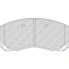 Brake Pads Front Chrysler Sebring (07 ) Dodge Caliber (06 ) Jeep Compass,Patriot (07 ) Mitsubishi Asx (11 ) Lancer (06 ) Outlander (07 ) Peugeot 4008 (12 ) (FERODO FDB1621) (SET LH & RH Wheel) Brake Pads FERODO
