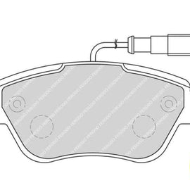 Brake Pads Front Fiat 500 (13 ) Grande Punto (05 ) Punto (10 ) Qubo (13 ) Fiorino (12 ) (FERODO FDB1946) (SET LH & RH Wheel) Brake Pads FERODO