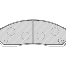 Brake Pads Front Gwm H5 (11 16) Steed (07 11) Isuzu Kb [P190] D Teq (04 13) (FERODO FDB1816) (SET LH & RH Wheel) Brake Pads FERODO