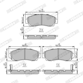 Brake Pads Front Gwm H6 (13 ) Honda Cr V (06 ) (FERODO FDB4161) (SET LH & RH Wheel) Brake Pads FERODO