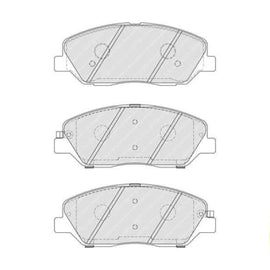 Brake Pads Front Hyundai Santa Fe (06 13) Kia Sorento (09 15) Ssangyong Actyon (12 ) Korando (12 ) (FERODO FDB4111) (SET LH & RH Wheel) Brake Pads FERODO