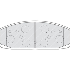 Brake Pads Front Jeep Commander 4.7,5.7 V8 (05 10) Grand Cherokee (05 ) (FERODO FDB4002) (SET LH & RH Wheel) Brake Pads FERODO