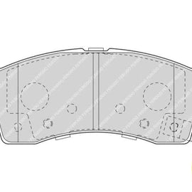 Brake Pads Front Kia Carens,Clarus,Rio,Shuma,Spectra (1998 2005) (FERODO FDB1602) (SET LH & RH Wheel) Brake Pads FERODO