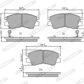 Brake Pads Front Mitsubishi Pajero (83 91) Colt (94 98) (FERODO FDB556) (SET LH & RH Wheel) Brake Pads FERODO