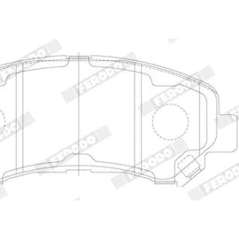 Brake Pads Front Nissan Qashqai [1] (11 ) X Trail [2] (08 ) Suzuki Kizashi (11 ) (FERODO FDB4051) (SET LH & RH Wheel) Brake Pads FERODO