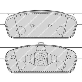 Brake Pads Front Renault Clio Iv (12 ) Sandero (13 ) Smart Fortwo,Forfour (14 ) (FERODO FDB4615) (SET LH & RH Wheel) Brake Pads FERODO