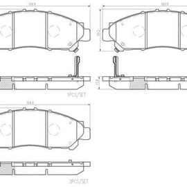 Brembo Brake Pads Front Toyota Quantum2019 ( Set Lh&Rh) (P83173) Brake Pads FERODO