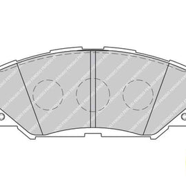 Brake Pads Front Toyota Auris Aurisx (07 15) Rav 4 [3] (06 13) Yaris (11 18>) (FERODO FDB1891) (SET LH & RH Wheel) Brake Pads FERODO