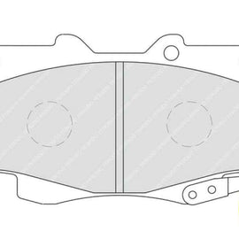 Brake Pads Front Toyota Hilux Vvti D4D (05 16) Landcruiser (09 12) (FERODO FDB1852) (SET LH & RH Wheel) Brake Pads FERODO