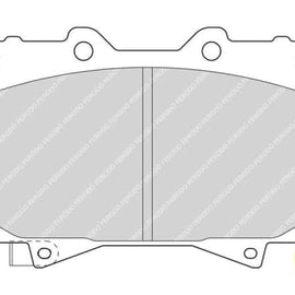 Brake Pads Front Toyota Prado 4.0 (10 ) Landcruiser (98 ) Fj Cruiser (11 ) (FERODO FDB1456) (SET LH & RH Wheel) Brake Pads FERODO