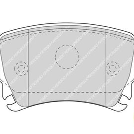 Brake Pads Rear Audi A3 (03 13) A4 (05 11) A6 (03 11) S3 Tt (07 ) Vw Cc,Eos,Golf 5,6 (FERODO FDB1636) (SET LH & RH Wheel) Brake Pads FERODO