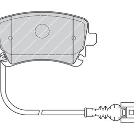 Brake Pads Rear Audi S4 4.2 V8 (03 05) Vw Kombi T5 (04 ) Transporter (05 ) (FERODO Front VentedR1644) (SET LH & RH Wheel) Brake Pads FERODO