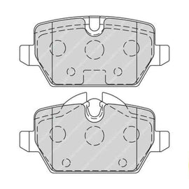 Brake Pads Rear Bmw E8X E9X 116I,118I,120I,320I,320D (07 12) (FERODO FDB1806) (SET LH & RH Wheel) Brake Pads FERODO