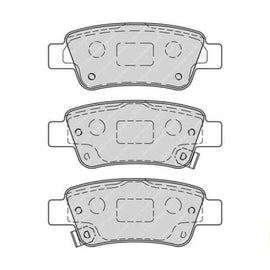 Brake Pads Rear Honda Cr V 2.0I,2.2Cdti,2.4I (06 17) (FERODO FDB4233) (SET LH & RH Wheel) Brake Pads FERODO