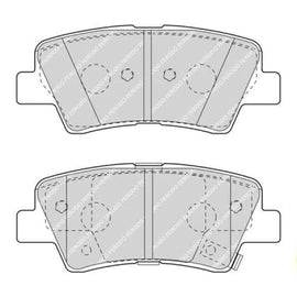 Brake Pads Rear Hyundai Accent Iv 1.6 (11 ) Elantra (11 ) I20 (13 ) Sonata (05 ) Tucson (04 ) Kia Optima 2.4 Auto (12 ) Soul (09 ) Sporatge Iv (16 ) (FERODO FDB4387) (SET LH & RH Wheel) Brake Pads FERODO
