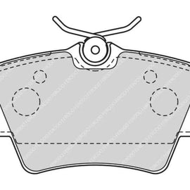 Brake Pads Rear Nissan Primastar (07 11) Opel Vivaro (06 ) Renault Trafic (15 ) (FERODO Front VentedR1516) (SET LH & RH Wheel) Brake Pads FERODO