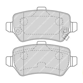Brake Pads Rear Opel Astra (99 04) Meriva (06 ) Zafira (06 ) (FERODO FDB1521) (SET LH & RH Wheel) Brake Pads FERODO